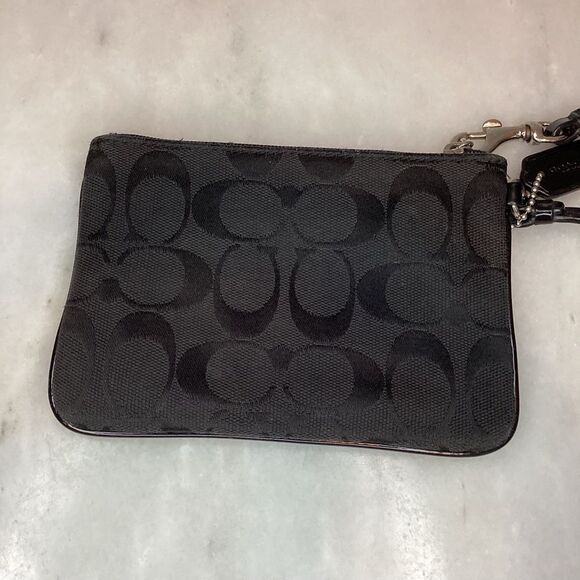 Coach Jacquard Signature Logo Wristlet - Picture 3 of 10